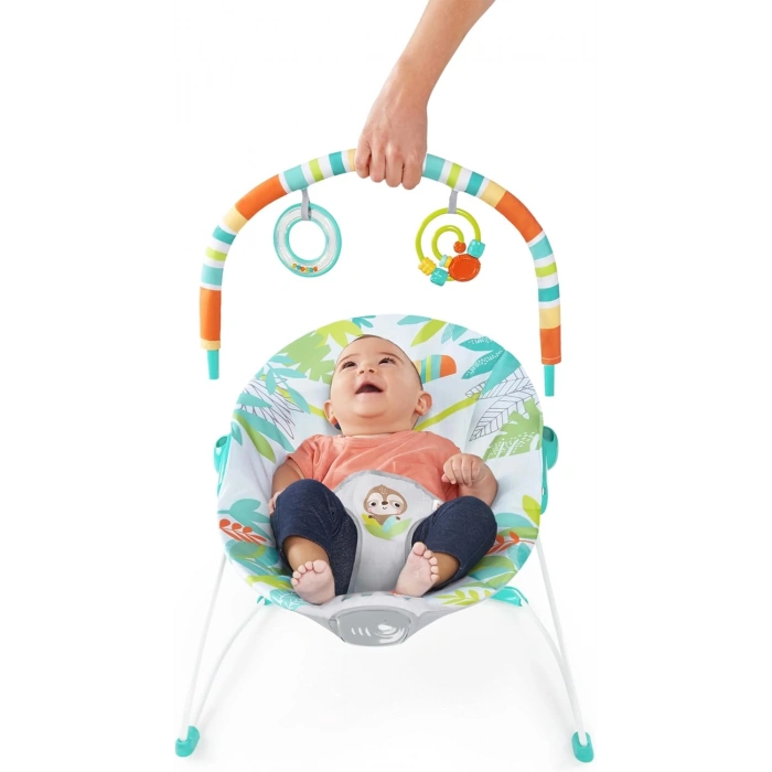 Bright Starts Yağmur Ormanı Titreşimli Ana Kucağı 0-6 Ay, 0-9 kg ya kadar