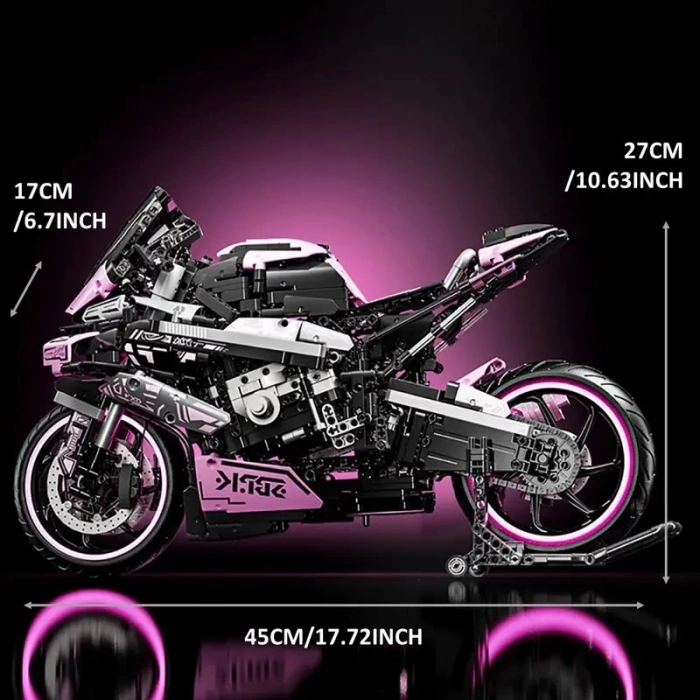 BUILDING BLOKS 1:5 CYBER YARIŞ MOTORSİKLETİ 6+ YAŞ 1985 PARÇA YAPI BLOK HEDİYELİK OYUNCAK