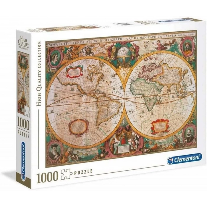 Clementoni 1000 Parça HQ Collection Yetişkin Puzzle 31229 Old Map