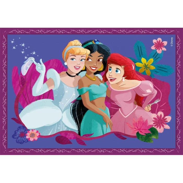 Clementoni 21517 Disney Princess  4 in 1 Super Color Puzzle