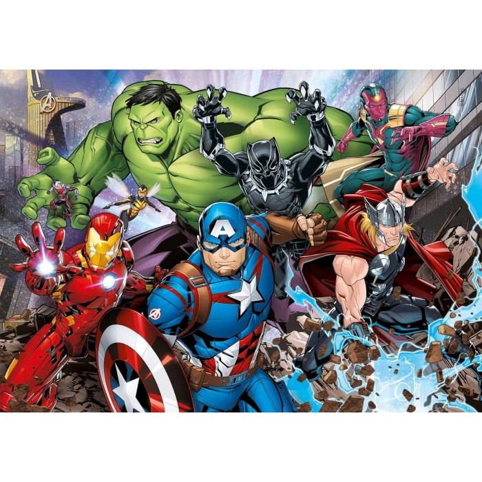 Clementoni 21605 Supercolor Puzzle Avengers, 2x60 Parça