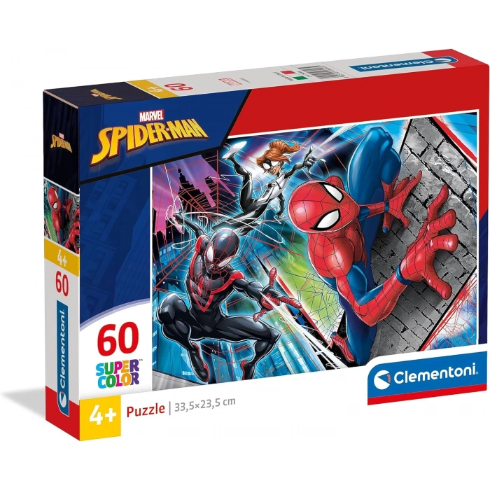 Clementoni - 26048 - Supercolor Puzzle - Marvel Spiderman - 60 parça