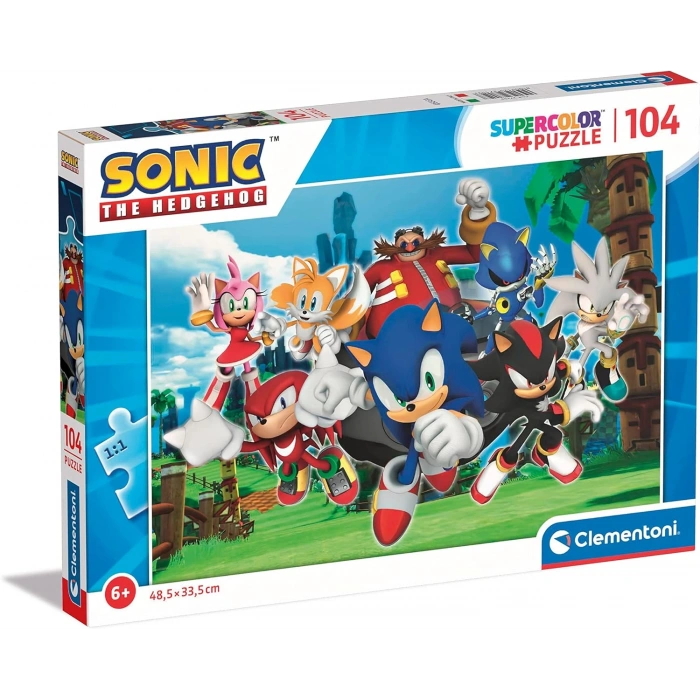 Clementoni 27159 Sonic Supercolor Puzzle 104 Parça