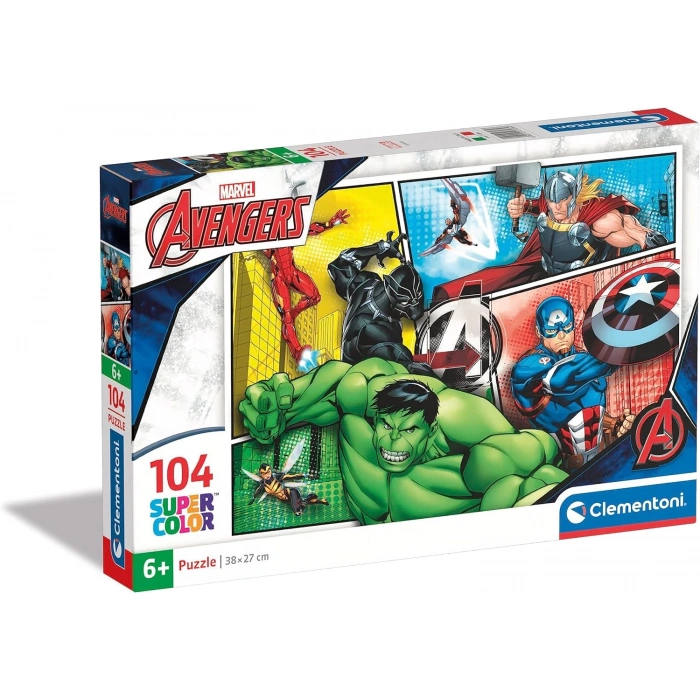 Clementoni 27284 Supercolor Puzzle Avengers, 104 Parça