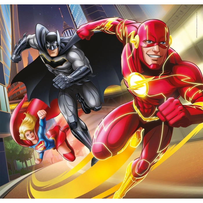 CLEMENTONI 25296 Super Kolor DC Justice League 3x48 Parça Puzzle