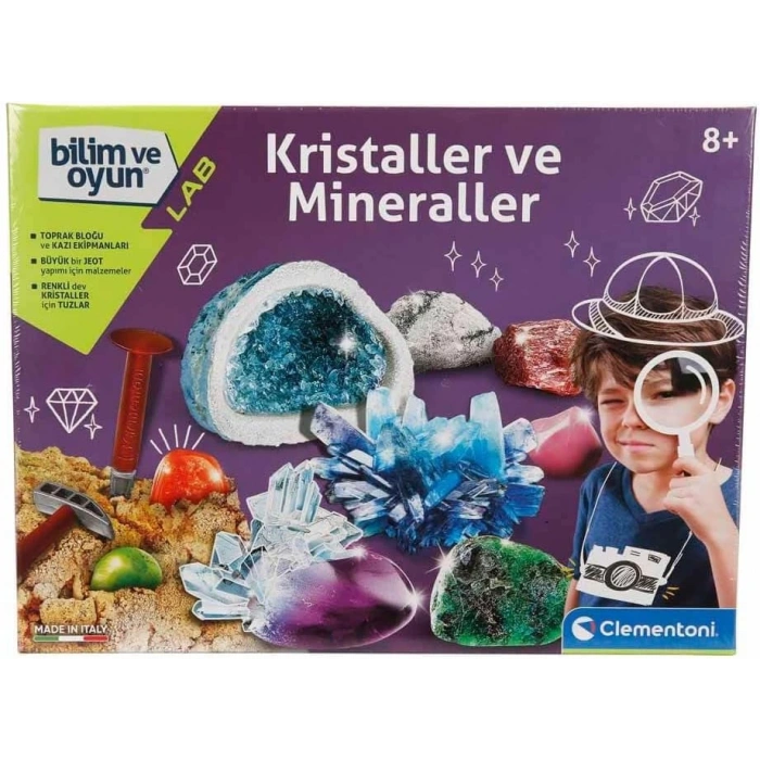 Clementoni 64964 Bilim ve Oyun Mineraller ve Kristaller
