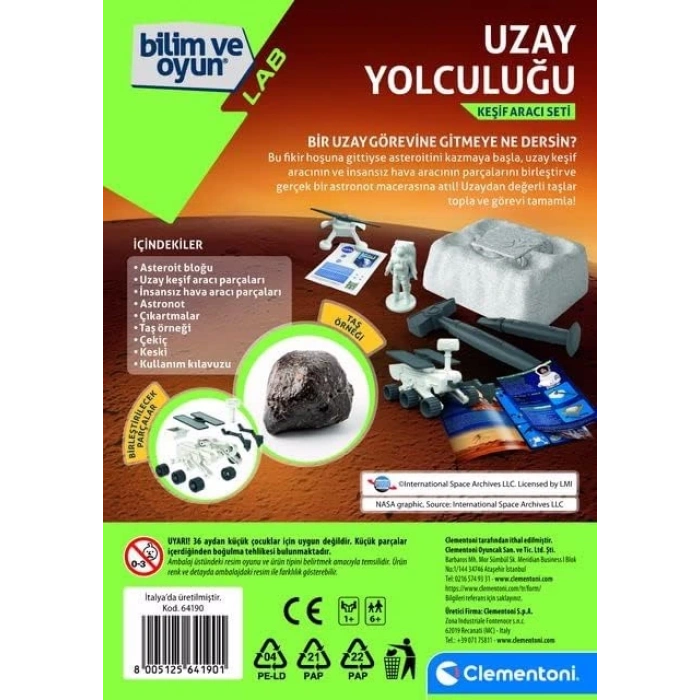 Clementoni Bilim ve Oyun - Nasa Keşif Aracı Seti 64190