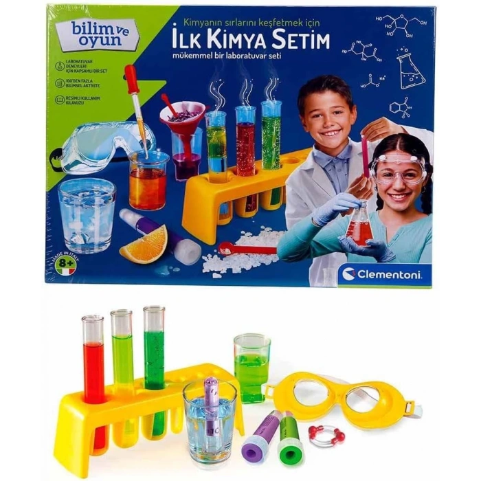 Clementoni İlk Kimya Deney Seti Renkli