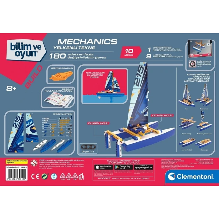 Clementoni Mekanik Laboratuvarı 64319- Yelkenli Tekne Oyuncak