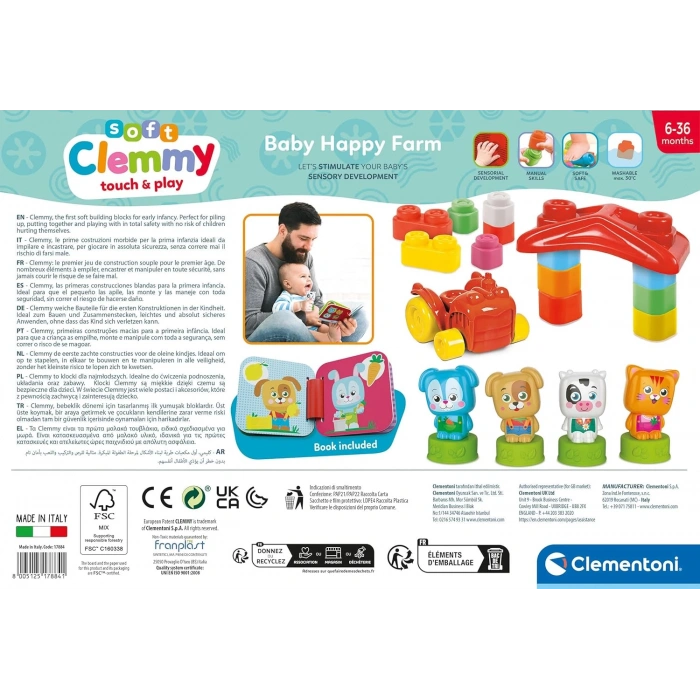 Clementoni Soft Clemmy Yumuşak Blok Bebek Hayvanlar Çiftliği 17884