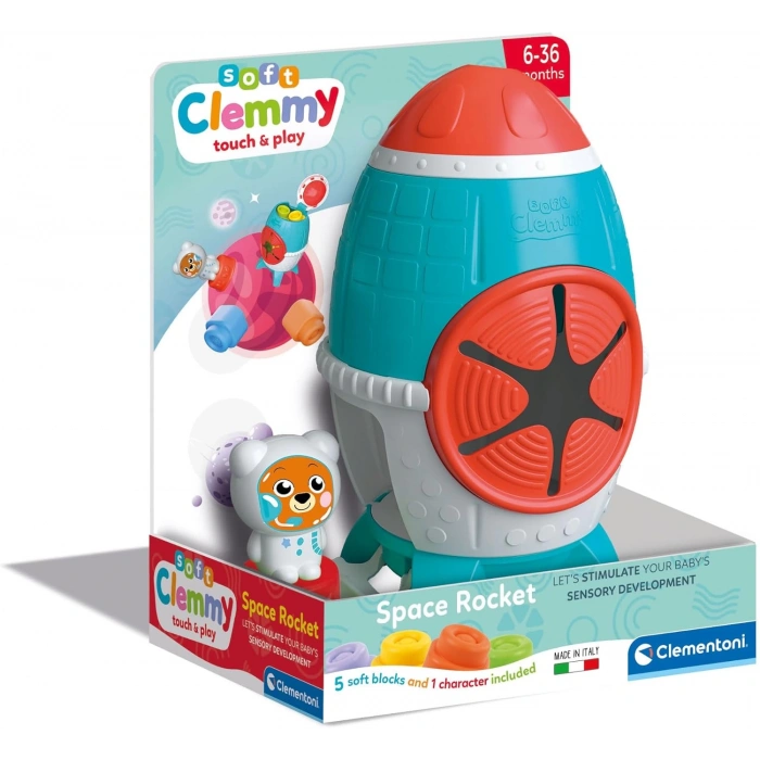 Clementoni Soft Clemmy Yumuşak Blok Duyusal Roket 5 Parça 17806
