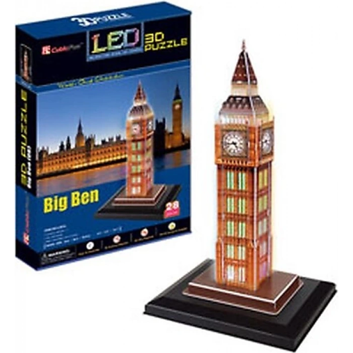 CubicFun 3D 28 Parça Puzzle Big Ben Saat Kulesi - İngiltere(Led Işıklı)