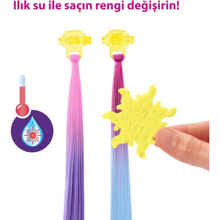 Disney Prenses Renk Değiştiren Sihirli Saçlı Rapunzel, 3 yaş ve üzeri, HLW18