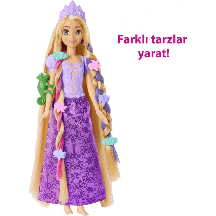 Disney Prenses Renk Değiştiren Sihirli Saçlı Rapunzel, 3 yaş ve üzeri, HLW18