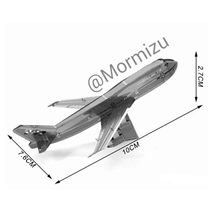 DIY 3D Metal Puzzle Boeing 747 Yolcu Uçağı Hediyelik Maket 14 yaş