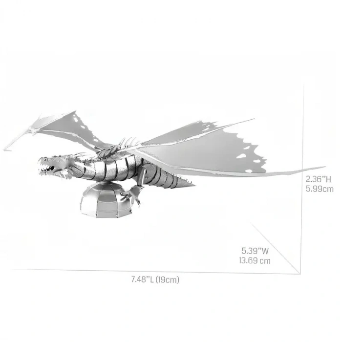 DIY 3D Metal Puzzle Bulmaca Ejderha Model Seti 14+ yaş üstü Hediyelik model