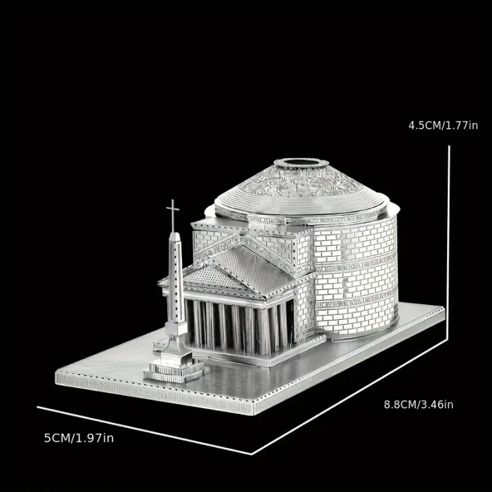 DIY 3D Metal Puzzle Bulmaca Roma Tapınağı Model Seti 14+ yaş üstü Hediyelik model