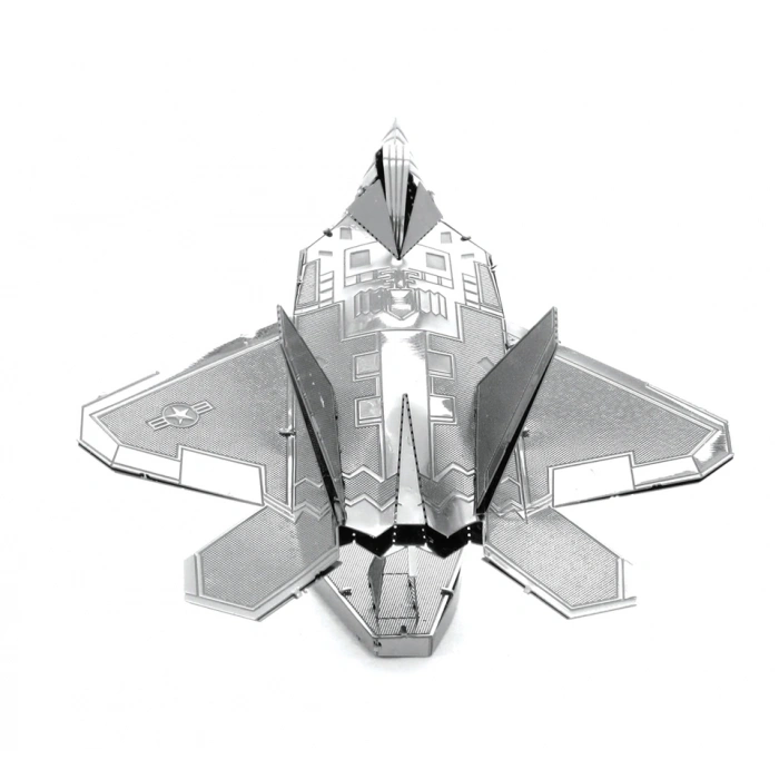 DIY 3D Metal Puzzle F22 Raptor Savaş Uçağı Hediyelik Maket 14+ Yaş