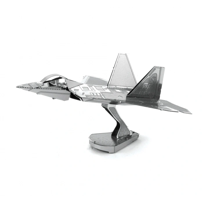 DIY 3D Metal Puzzle F22 Raptor Savaş Uçağı Hediyelik Maket 14+ Yaş