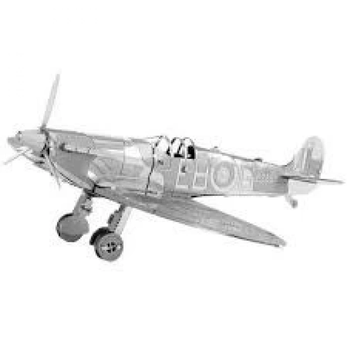 DIY 3D Metal Puzzle Supermarine spitfire Uçak 27 Parça Hediyelik Maket 14+yaş