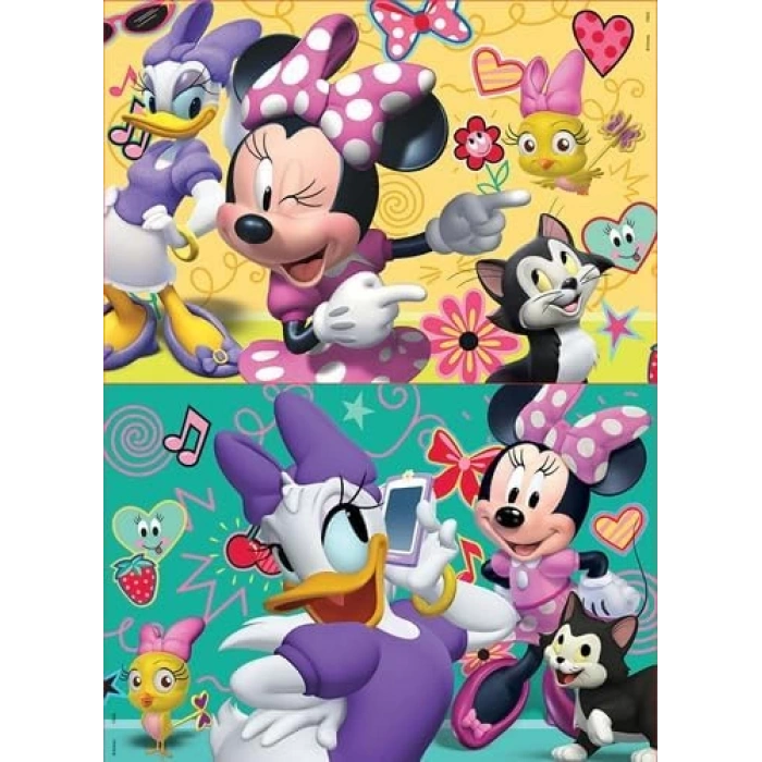 Educa Puzzle 2x16 Parça Minnie Happy Helpers Ahşap Puzzle 17623