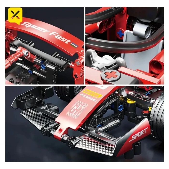 F1 FORMULA YARIŞ ARACI 6+ YAŞ 455 PARÇA PULL BACK ÇEK BIRAK  YAPI BLOK HEDİYELİK OYUNCAK