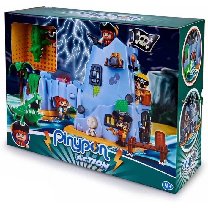 Feber Pinypon Macera- Kaptan Cayman Korsan Adası 2 Figürlü, 4 ile 8 Yaşında Çocuklar için