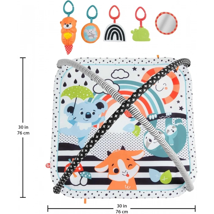 Fisher Price Hbp41 Neşeli Hayvanlar 3Ü 1 Arada Jimnastik Merkezi