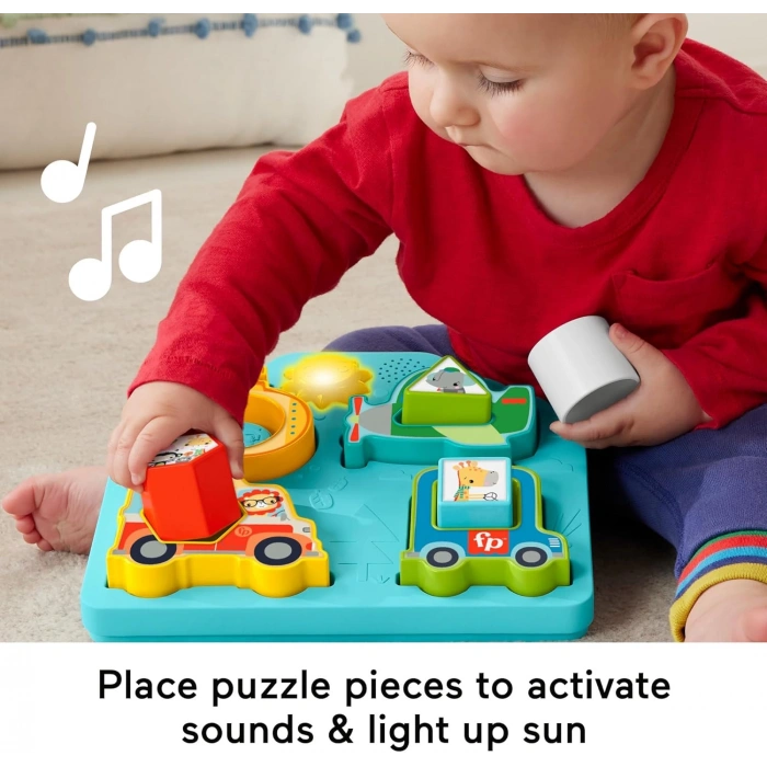 Fisher Price Sesli ve Işıklı Arabalar Puzzle HRP31