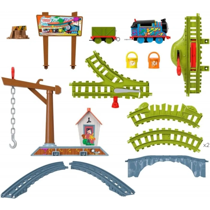 Fisher Price ve Arkadaşları Boya Teslimatı Motorlu Tren Seti HTN34