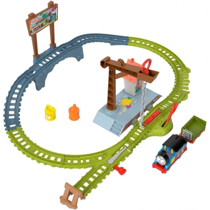 Fisher Price ve Arkadaşları Boya Teslimatı Motorlu Tren Seti HTN34