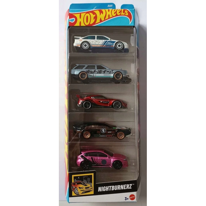 Hot Wheels 5li Araba Seti Nıghtburnerz Ford, Nissan, Toyota Supra, Dimachinni, Subaru JBJ87