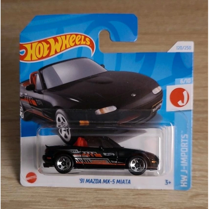 Hot Wheels 91 Mazda MX-5 Miata schwarz J-Imports HTC47 2024