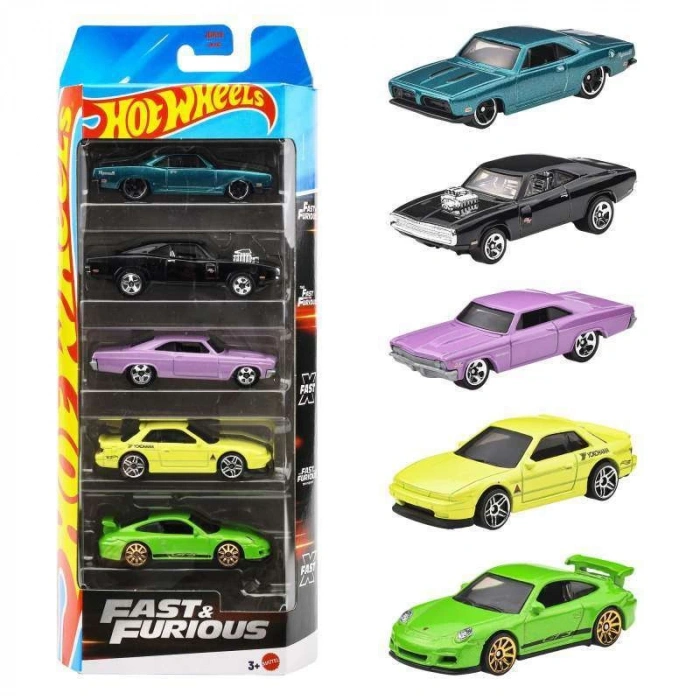 Hot Wheels Fast and Furious 5li Araba Seti JDR19