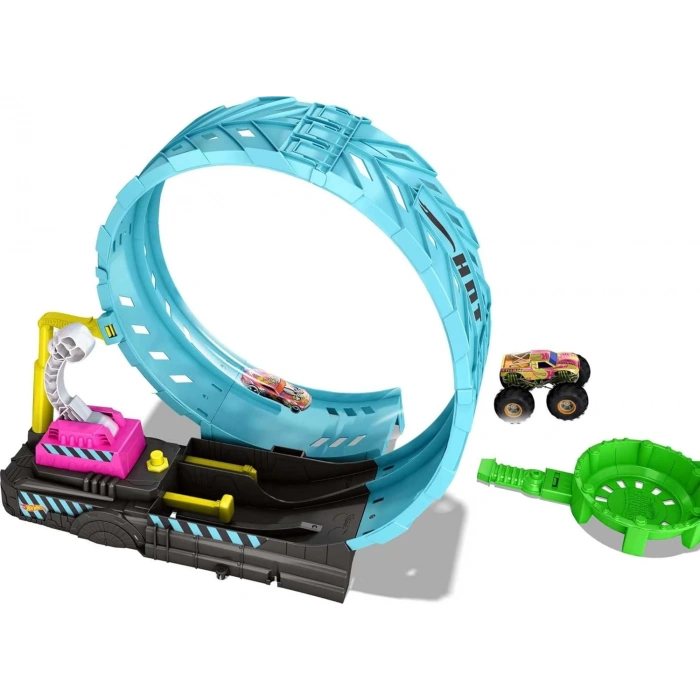 Hot Wheels Monster Trucks Karanlıkta Parlayan Çemberde Yarış Seti HBN02