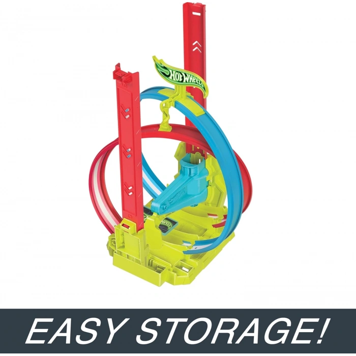 Hot Wheels Neon Yarışlar Çifte Çemberde Yarış Seti HPC05