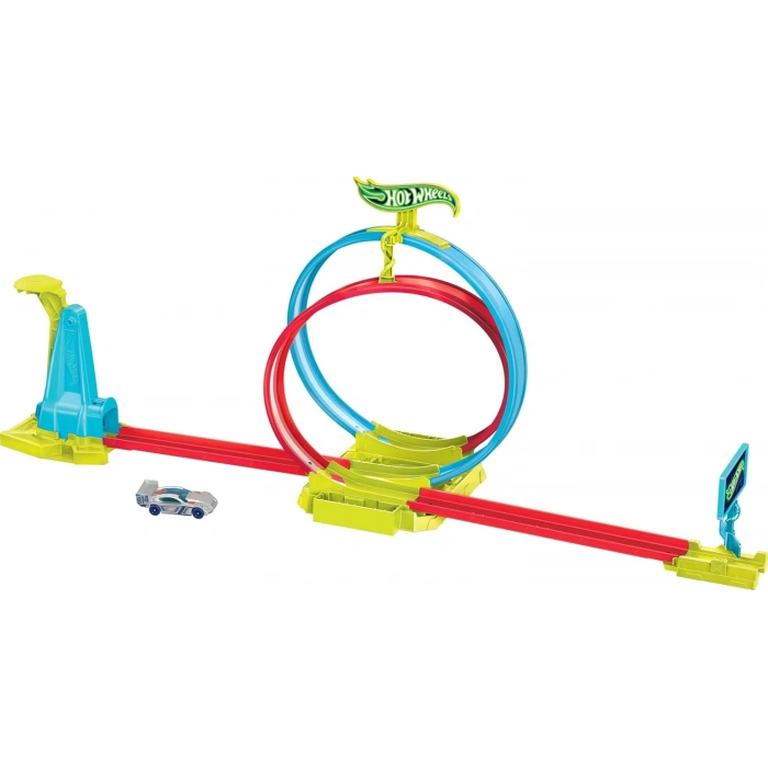 Hot Wheels Neon Yarışlar Çifte Çemberde Yarış Seti HPC05