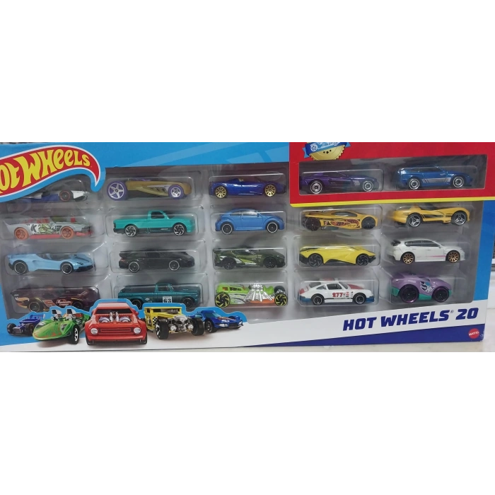 Hot Wheels Yirmili Araba Seti, 3 yaş ve üzeri, H7045 TOYOTA SUPRA - PORSCHE 911 VS