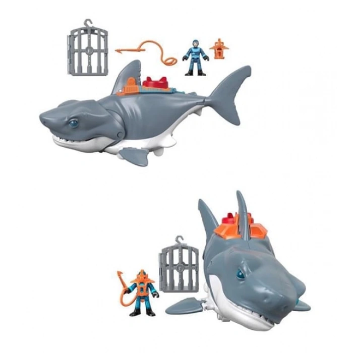 Imaginext Çılgın Köpekbalığı Oyun Seti, Gerçekçi Hareketlere Sahip Figür Seti GKG77