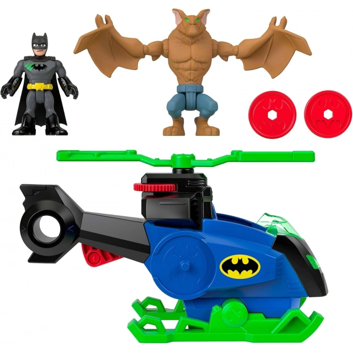 Imaginext DC Super Friends Batcopter ve Man-Bat Oyun Seti JML97