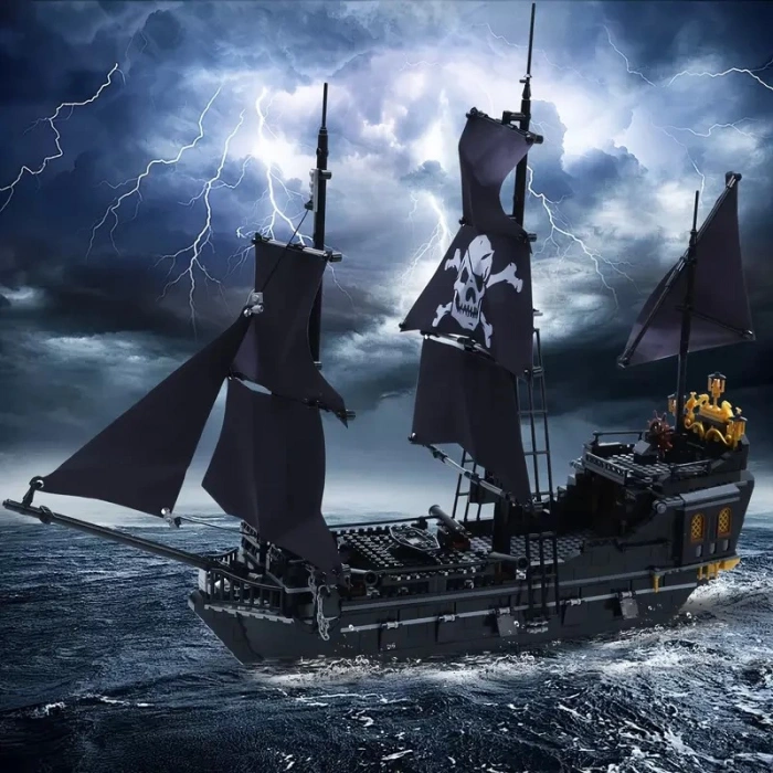 Korsan Gemisi Yapı Blokları Seti 1424 Parça Klasik Minyatür Model Kiti Yetişkinler İçin Mükemmel Hediye