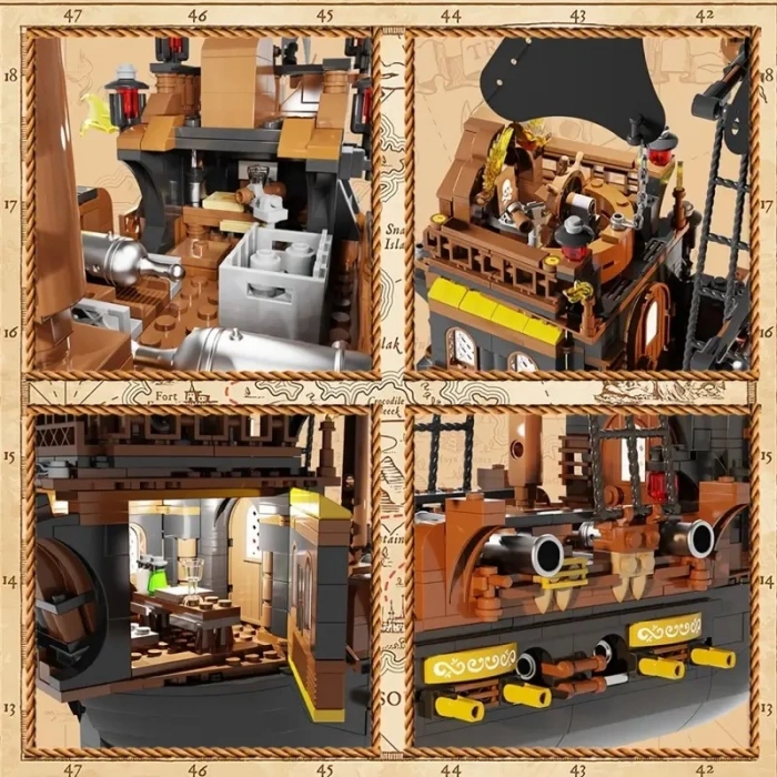 Korsan Gemisi Yapı Blokları Seti 573 Parça 6 Yaş Karayip Korsanları Pırates Modeli Kit hediye oyuncak