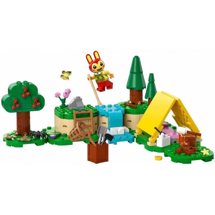 LEGO Animal Crossing Bunnie Açık Hava Aktivitelerinde 77047 – 6 Yaş ve Üzeri Kız ve Erkek Çocukları için Çadır ve Tavşan Minifigürleri İçeren Oyuncak Yapım Seti, Doğum Günü Hediyesi Fikri (164 Parça)