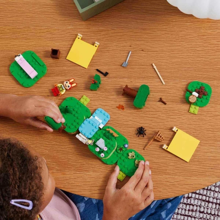 LEGO Animal Crossing Bunnie Açık Hava Aktivitelerinde 77047 – 6 Yaş ve Üzeri Kız ve Erkek Çocukları için Çadır ve Tavşan Minifigürleri İçeren Oyuncak Yapım Seti, Doğum Günü Hediyesi Fikri (164 Parça)