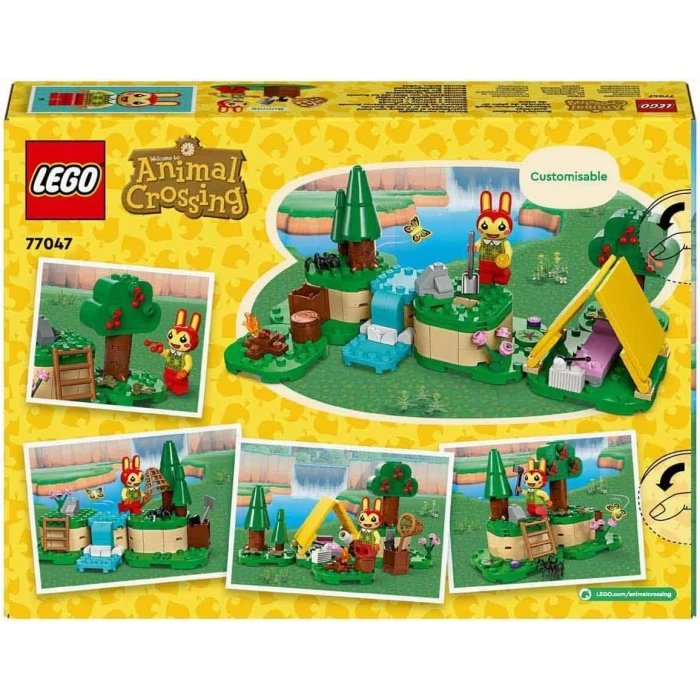 LEGO Animal Crossing Bunnie Açık Hava Aktivitelerinde 77047 – 6 Yaş ve Üzeri Kız ve Erkek Çocukları için Çadır ve Tavşan Minifigürleri İçeren Oyuncak Yapım Seti, Doğum Günü Hediyesi Fikri (164 Parça)