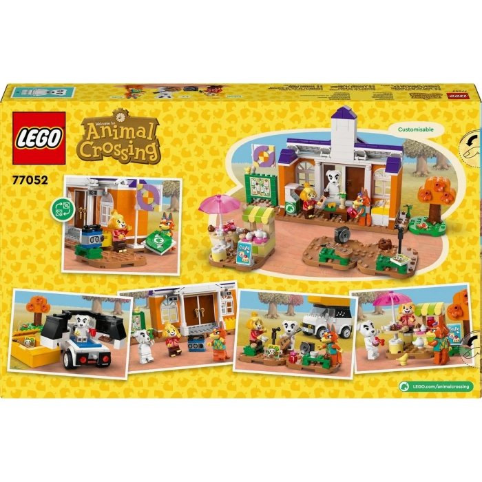 LEGO Animal Crossing K.K. Meydan Konseri 77052-7 Yaş ve Üzeri Çocuklar İçin Kafe ve Araç İçeren Oyuncak Yapım Seti (550 Parça)
