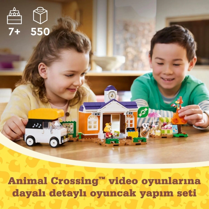 LEGO Animal Crossing K.K. Meydan Konseri 77052-7 Yaş ve Üzeri Çocuklar İçin Kafe ve Araç İçeren Oyuncak Yapım Seti (550 Parça)