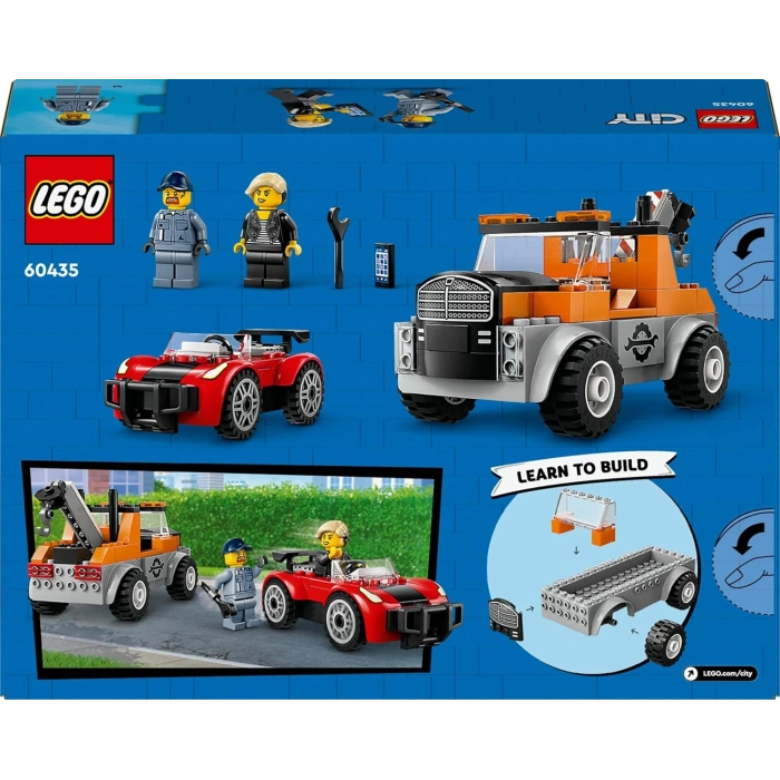 LEGO City Çekici Kamyon ve Spor Araba Tamiri 60435-4 Yaş ve Üzeri Çocuklar için Yaratıcı Oyuncak Yapım Seti (101 Parça)