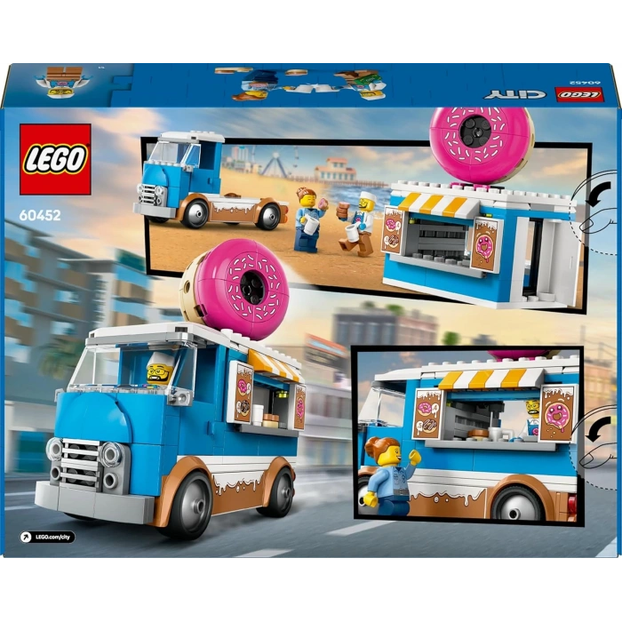 LEGO City Donut Kamyonu 60452-5 Yaş ve Üzeri Çocuklar için Yaratıcı Oyuncak Yapım Seti, Doğum Günü Hediyesi (196 Parça)