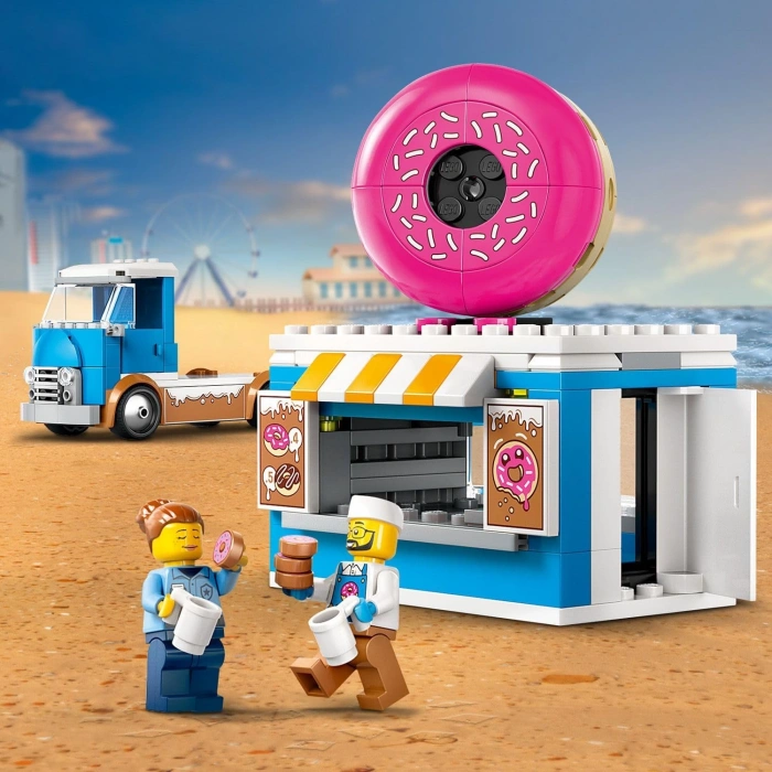 LEGO City Donut Kamyonu 60452-5 Yaş ve Üzeri Çocuklar için Yaratıcı Oyuncak Yapım Seti, Doğum Günü Hediyesi (196 Parça)